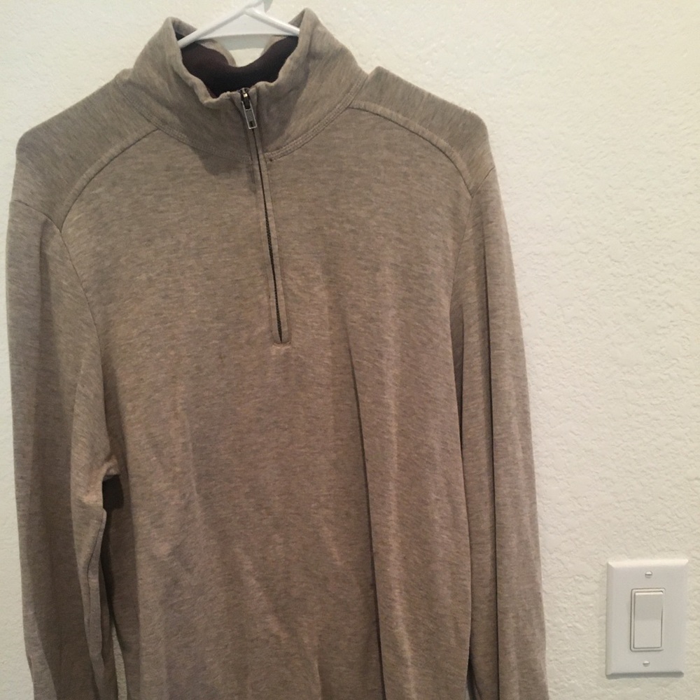 Beige Apt 9 1/4 zip long sleeve pullover size: M